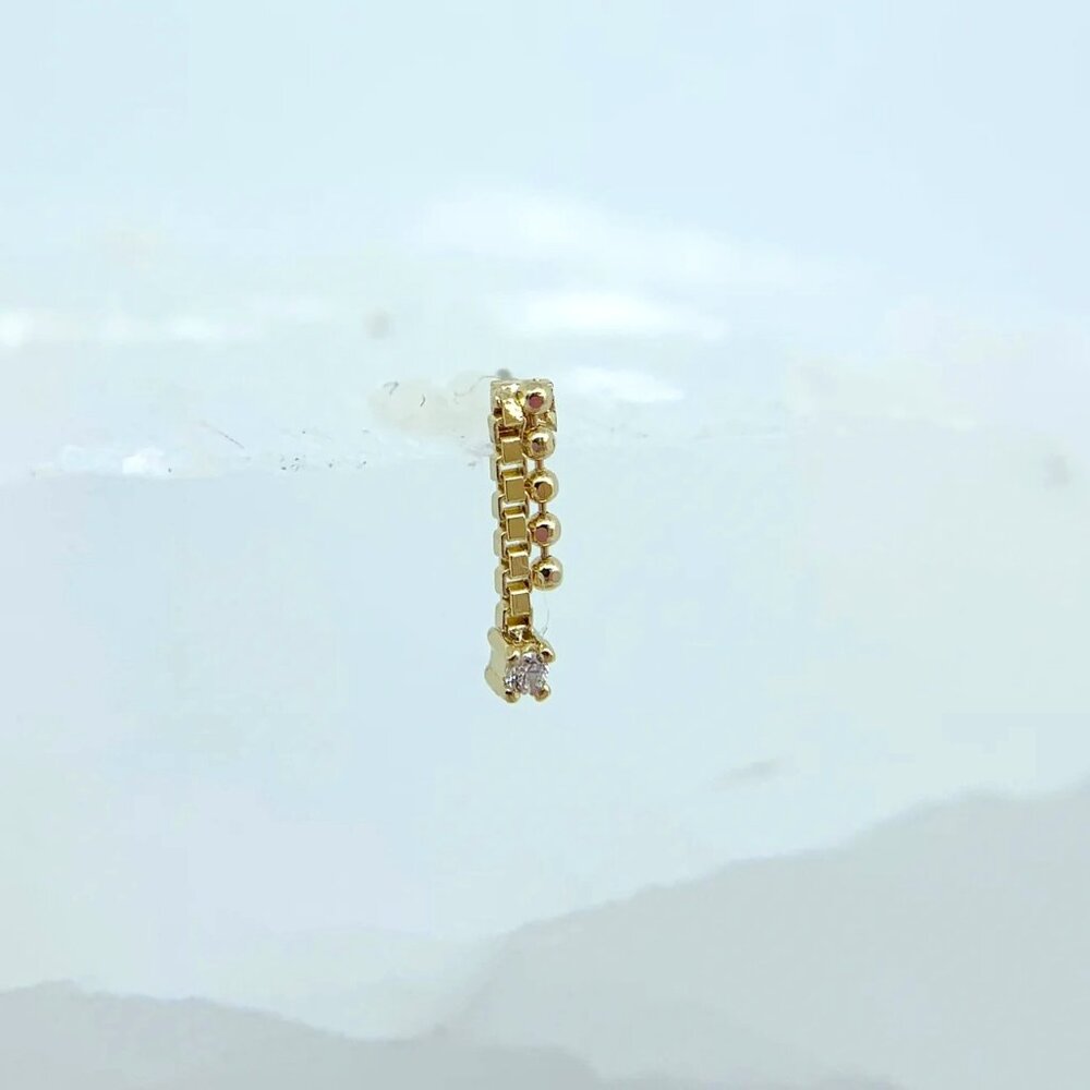 Pupil Hall Bada Bing! Threadless 14K Gold End with Genuine Diamond